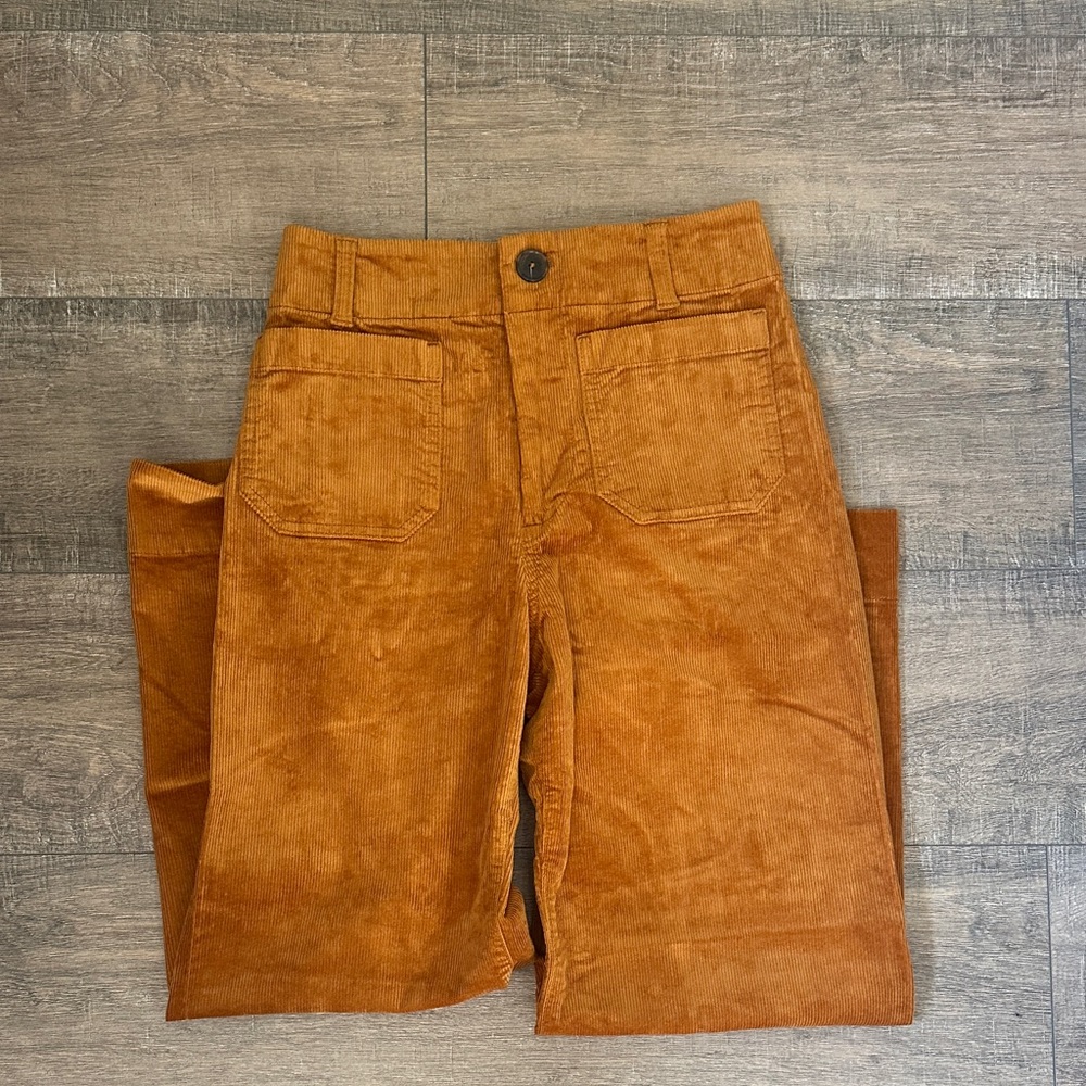 Maeve Colette Burnt Orange Corduroy Trousers
